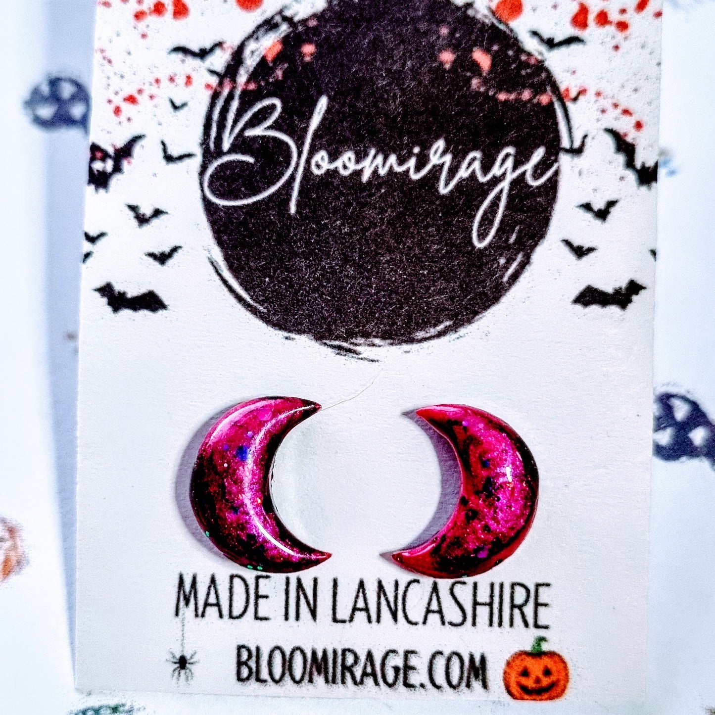 Blood Moon Stud Earrings, HALLOWEEN Collection