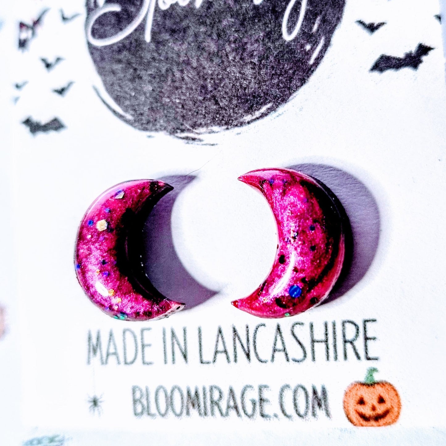 Blood Moon Stud Earrings, HALLOWEEN Collection